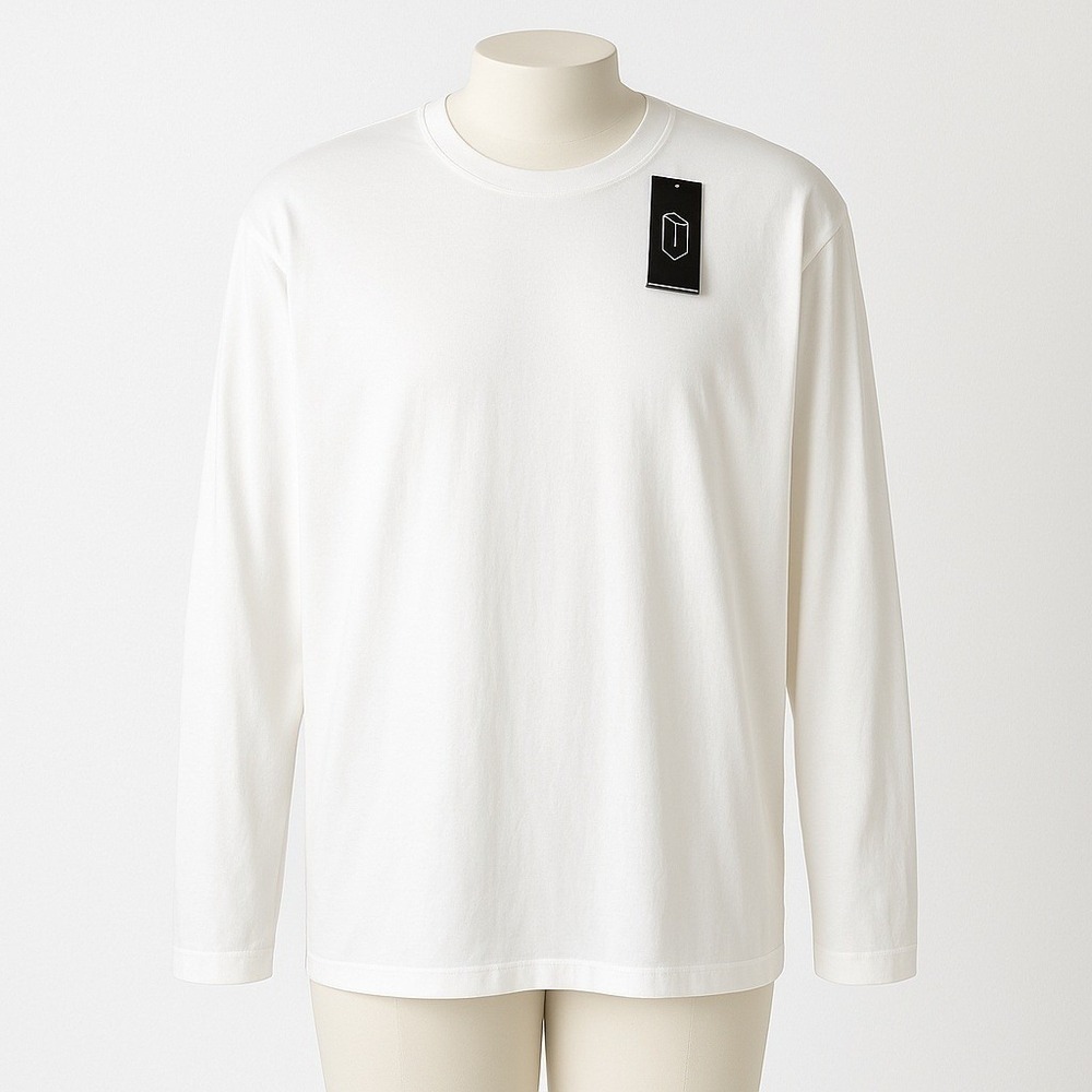 Original Use Mens Relaxed Fit Crewneck T Shirt White Size XXL Long Sleeve Casual